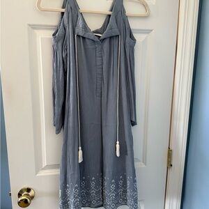 Knox Rose Blue Sleeveless Cold Shoulder Sundress